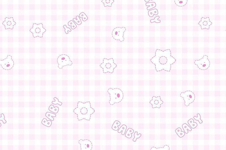 Baby pink seamless pattern Wall Mural-Kids' Stuff-Eazywallz
