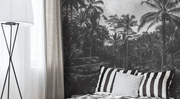 Black and White Bali Jungle Wall Mural-Black & White,Landscapes & Nature-Eazywallz