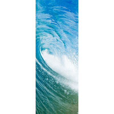 Décor de Porte Blue Ocean Wave - Tropicale et plage - Eazywallz                                
