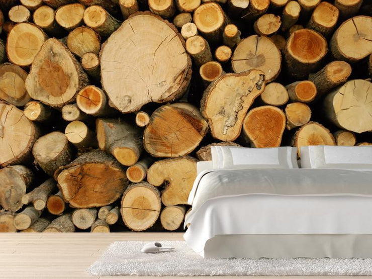 Cut trees texture Wall Mural-Textures-Eazywallz