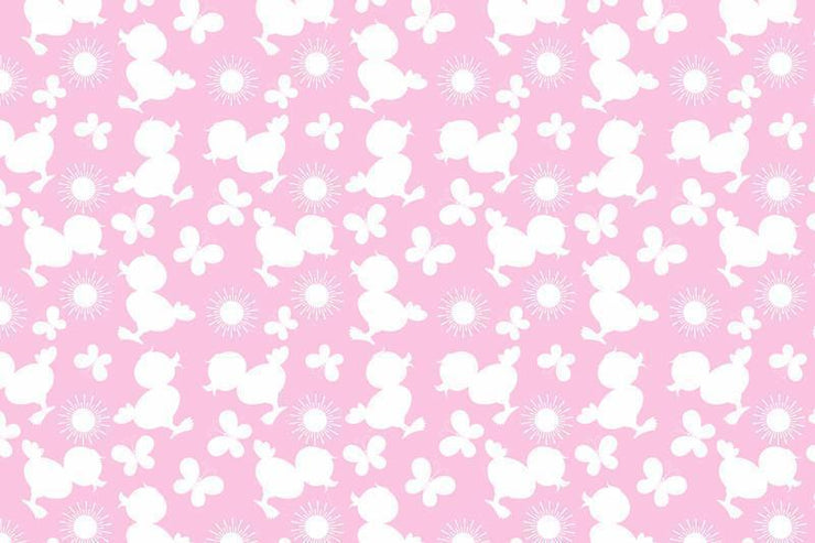 Cute ducks in pink wall Mural Wall Mural-Kids' Stuff-Eazywallz