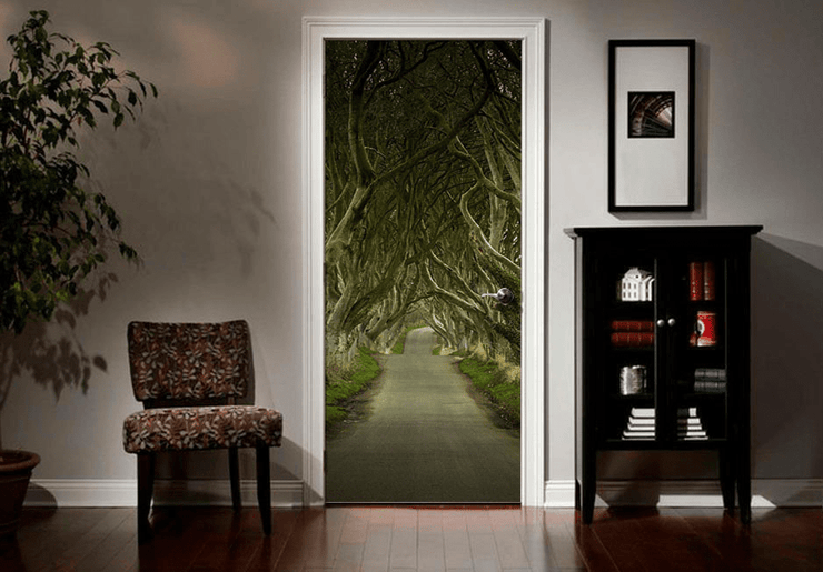 Dark Hedges Pathway Door Mural-Landscapes & Nature-Eazywallz