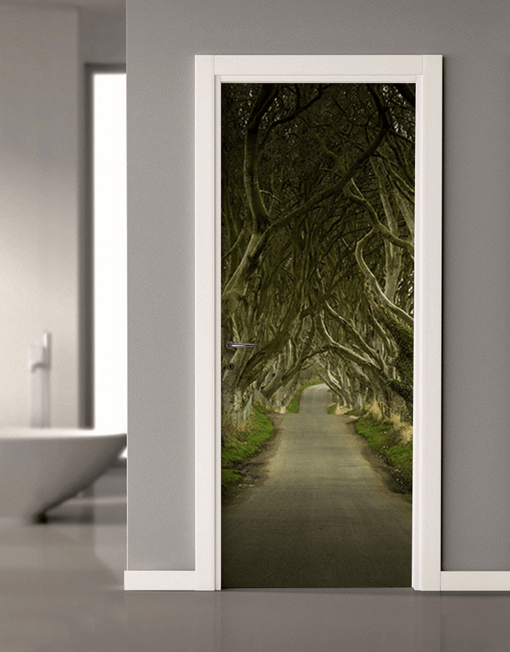 Dark Hedges Pathway Door Mural-Landscapes & Nature-Eazywallz