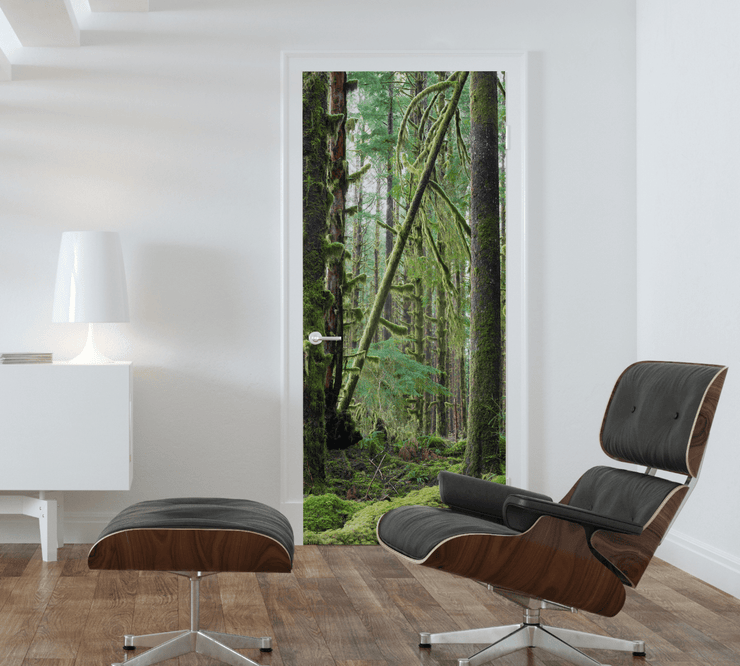 Decor de porte en mousse verte de la forêt profonde - Paysages et nature - Eazywallz