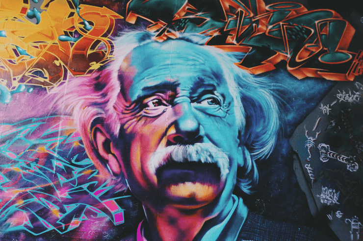 Einstein Street Art Wall Mural-Urban,Textures,Modern Graphics-Eazywallz