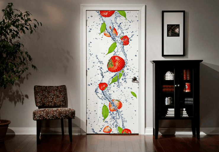 Fresh Strawberries Door Mural-Food & Drink-Eazywallz