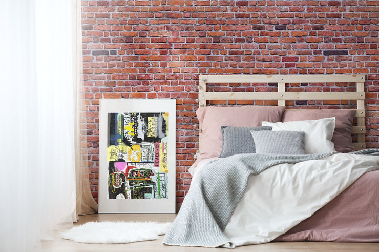 Grunge Red Brick Wall Mural-Textures-Eazywallz