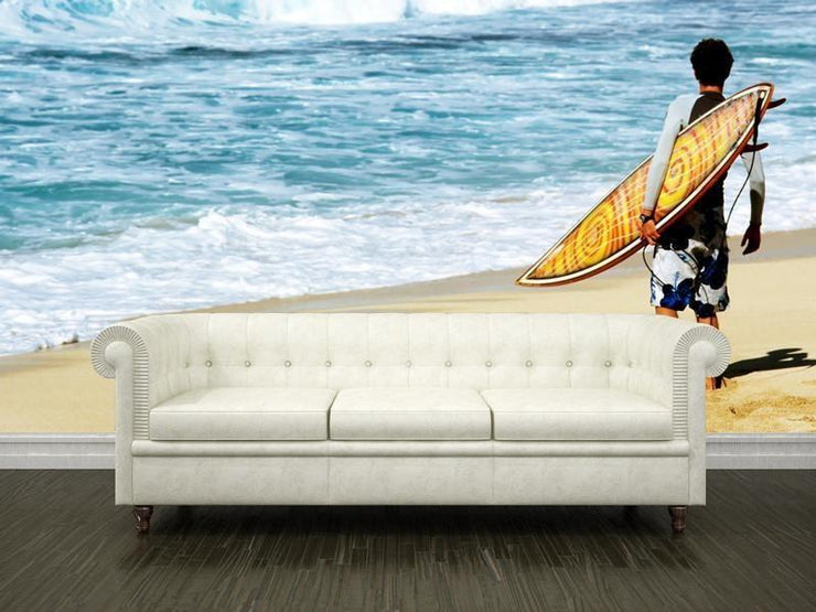 Hawaiian surf Wall Mural-Landscapes & Nature,Sports-Eazywallz