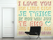 I Love You In Seven Languages Wall Mural-Kids' Stuff,Modern Graphics,Words,Featured Category of the Month-Eazywallz