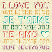 I Love You In Seven Languages Wall Mural-Kids' Stuff,Modern Graphics,Words,Featured Category of the Month-Eazywallz