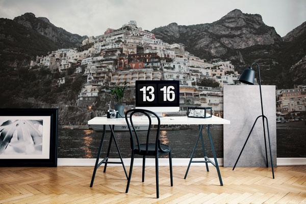 Italian City by the Sea Wall Mural-Landscapes & Nature-Eazywallz
