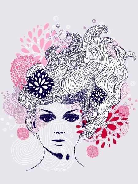 Lady Lines Wall Mural-Modern Graphics-Eazywallz