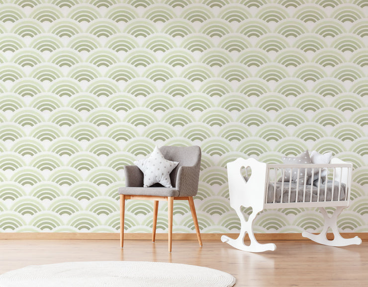 Papier Peint Vagues de Menthe 