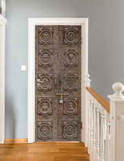 Nepal Wood Carved Door Mural-door-Eazywallz