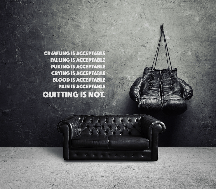 'Never Quit' Boxing Wall Mural-Sports-Eazywallz