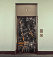 NYC Look Down Door Mural-Landscapes & Nature-Eazywallz