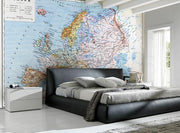 Old European Map Wall Mural-Maps-Eazywallz