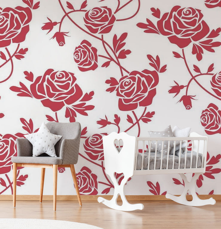 Papier Peint Roses Rouges