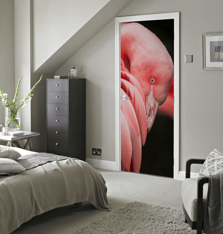 Décor de Porte Flamand Rose - Paysages et nature - Eazywallz