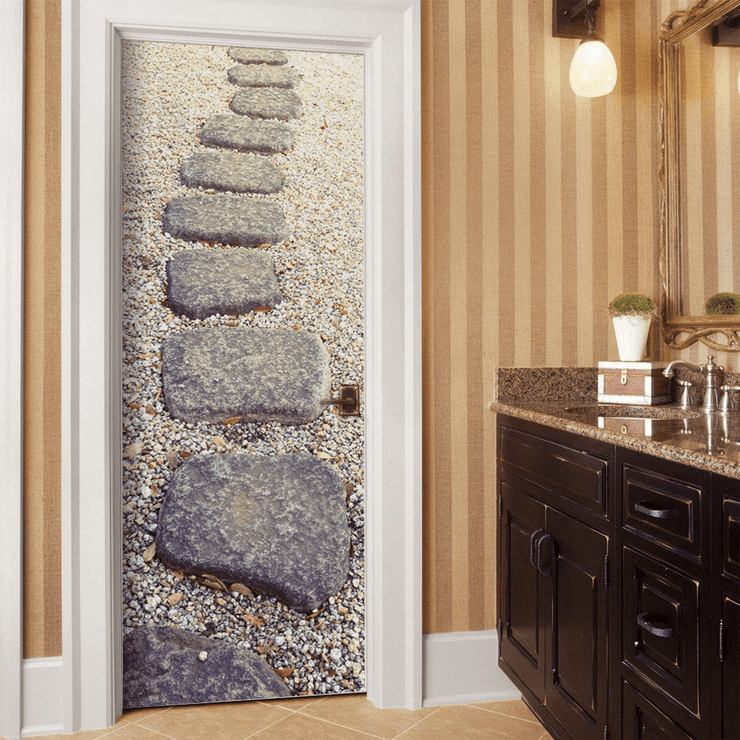 Stone Way in Japan Door Mural-Zen-Eazywallz