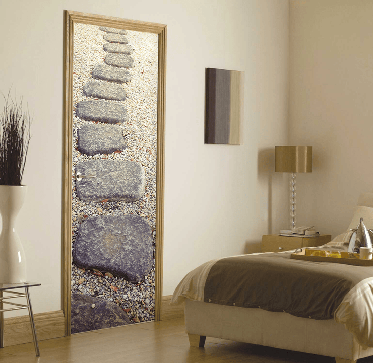 Stone Way in Japan Door Mural-Zen-Eazywallz
