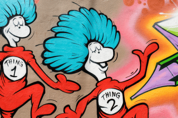 Thing 1 & 2 Graffiti Wall Mural-Urban-Eazywallz