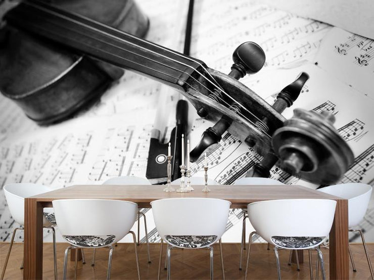 Violin and bow Wall Mural-Arts,Vintage-Eazywallz