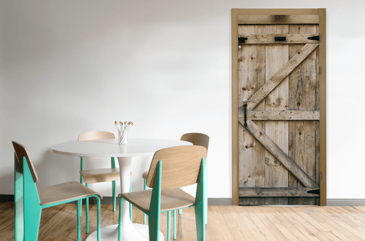 Wooden Barn Door Mural-Textures-Eazywallz