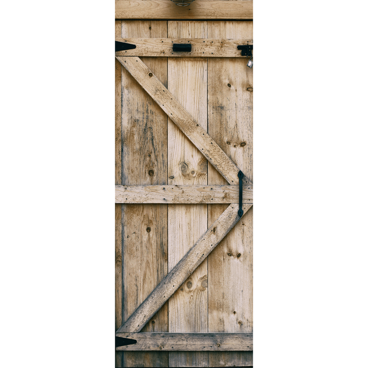 Wooden Barn Door Mural-Textures-Eazywallz