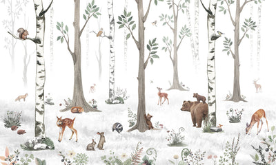 White Forest- Wall Mural