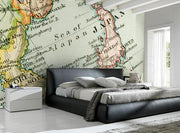 1907 Vintage Japan Map Wall Mural-Maps-Eazywallz