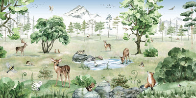 Deer Forest -Summer- Wall Mural