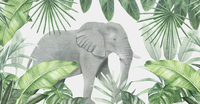 Elephant Stroll Wallpaper Mural