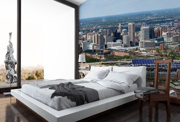 Baltimore, Maryland Skyline Wall Mural-Cityscapes-Eazywallz