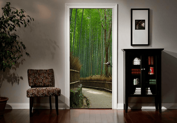 Bamboo Forest Walkway Door Mural-Landscapes & Nature-Eazywallz