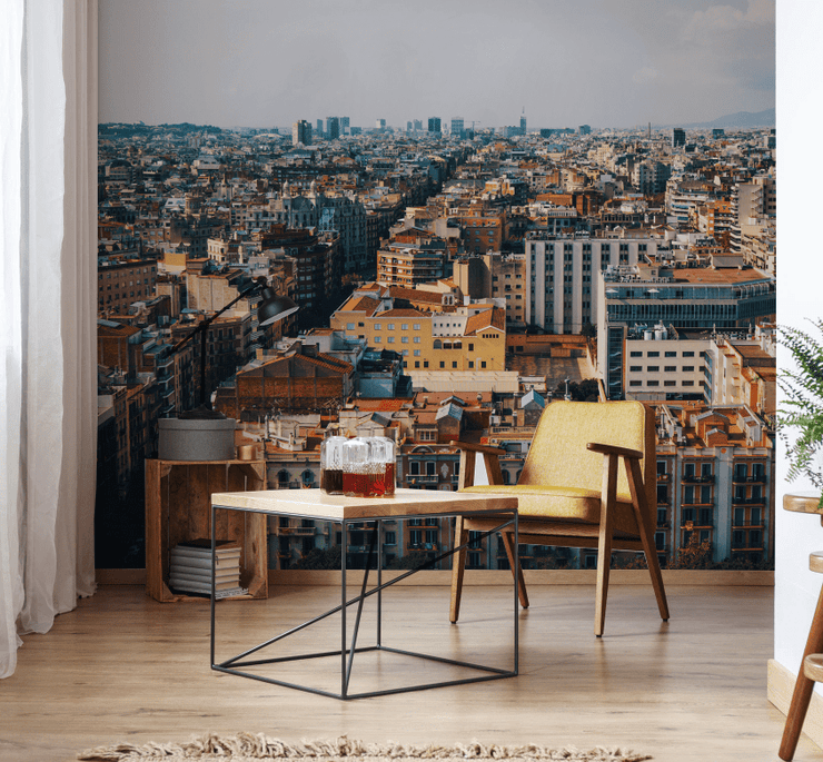 Barcelona Cityscape Wall Mural-Buildings & Landmarks,Cityscapes-Eazywallz