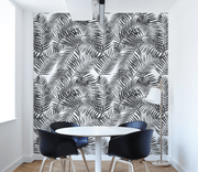 Black Palm Tree Pattern Wall Mural-Patterns-Eazywallz