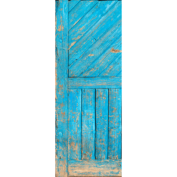 Blue Cabin Door Mural-door-Eazywallz