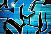 Blue graffiti Wall Mural-Urban-Eazywallz