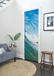 Blue Ocean Wave Door Mural-Tropical & Beach-Eazywallz