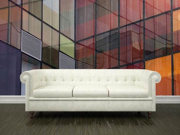 Building Reflections Wall Mural-Abstract,Buildings & Landmarks-Eazywallz