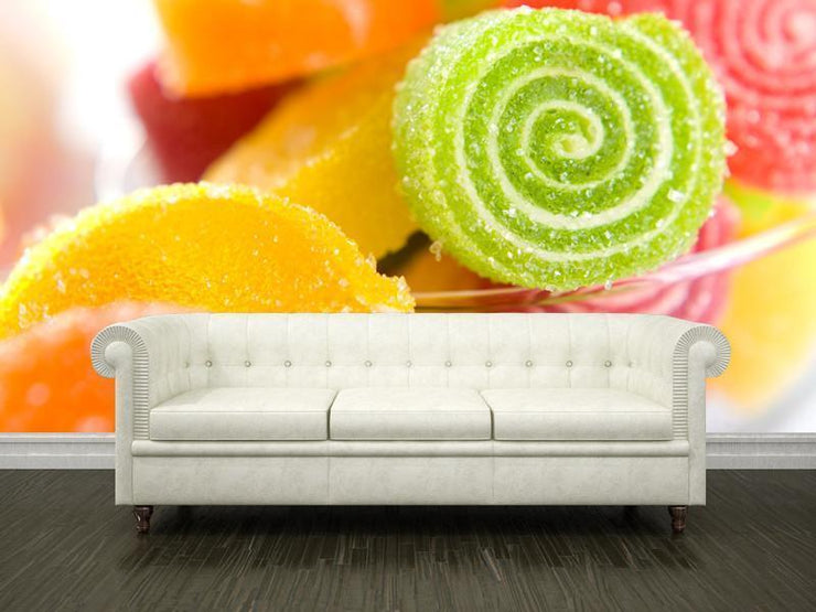 Colorful spiral candies Wall Mural-Food & Drink,Macro-Eazywallz