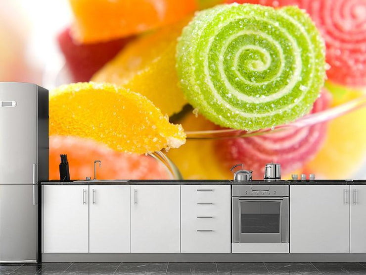 Colorful spiral candies Wall Mural-Food & Drink,Macro-Eazywallz