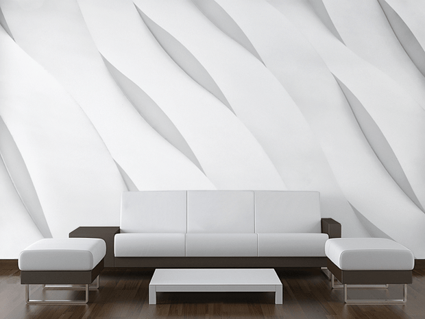 Concrete Waves Mural-Abstract,Black & White,Textures-Eazywallz