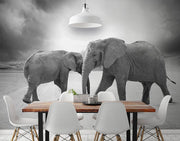 Dual Elephant Wall Mural-Animals & Wildlife-Eazywallz