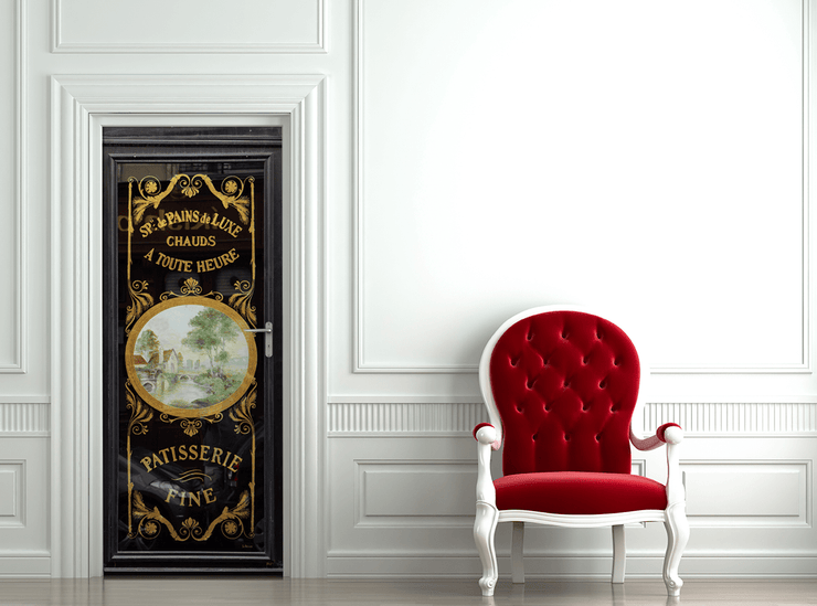 Fancy Paris Door Mural-vintage-Eazywallz