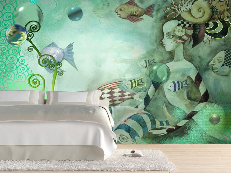 Fantasy mermaid Wall Mural-Sci-Fi & Fantasy-Eazywallz