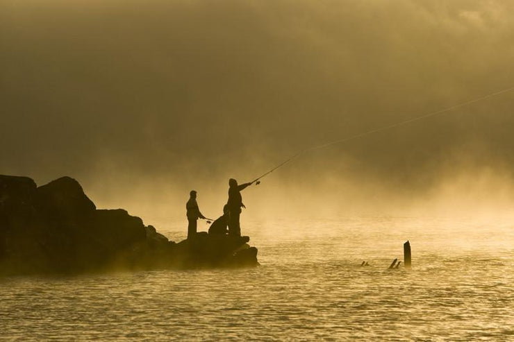 Fishermen at dawn Wall Mural-Sports-Eazywallz