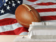 Football against an american flag Wall Mural-Sports-Eazywallz