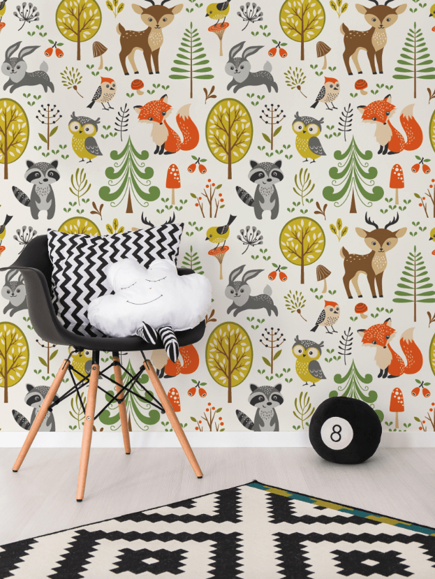 Forest Animals Wall Mural-Kids' Stuff-Eazywallz